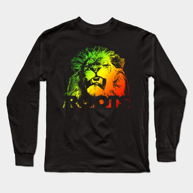 ROOTS REGGAE LION Long Sleeve T-Shirt by Westwaystudio